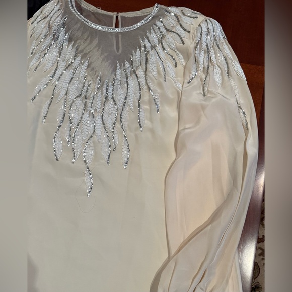 ❤️ New STUNNING ARGENTI NOTTE SILK TUNIC DRESS. Hand Beaded. Lined. Size: 6. - Picture 7 of 16